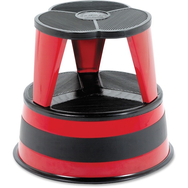 Original All-steel Kik-Step Stool, 350 lb Load Capacity, 14" Overall Height, Steel, Red
